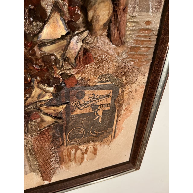 Vintage Anita Baldwin 3-D Mixed Media Assemblage on Canvas Signed Anita. Mid-Century Modern For Sale - Image 10 of 12