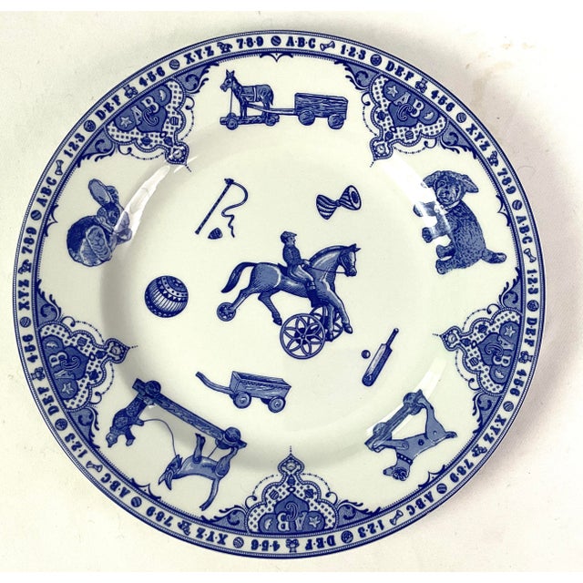 Spode 1990s Spode-“Edwardian Childhood”-Historical Pattern Porcelain Child Set – Featuring a Teacup,cereal Bowl and Dinner Plate For Sale - Image 4 of 8