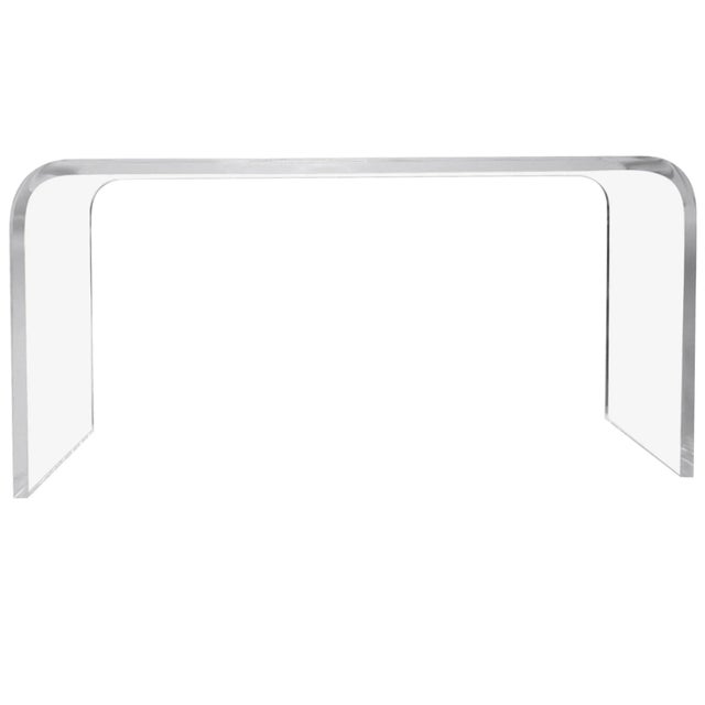 Early 21st Century Amparo Calderón Tápia Lucite Waterfall Console For Sale - Image 11 of 11