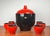 Mid-Century Modern West German Pottery Punch Bowl and Cups from Jasba, 1960s, Set of 7 For Sale - Image 10 of 18