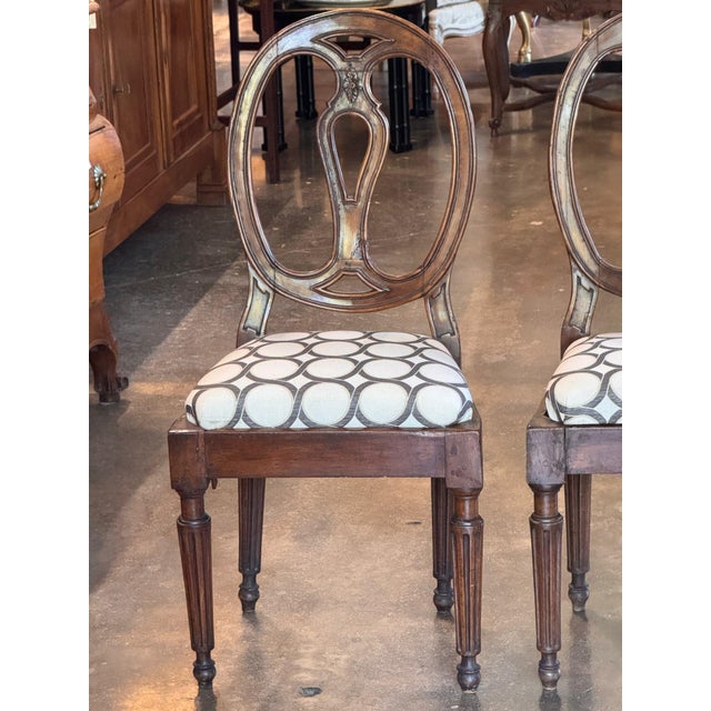 18th Century Pair of Italian Side Chairs For Sale - Image 4 of 16