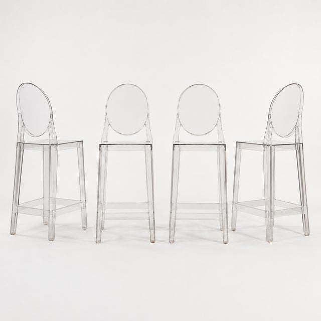 Mid-Century Modern Kartell One More Stool by Philippe Starck, Set of 4 For Sale - Image 3 of 9