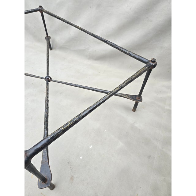 Metal Late 20th Century Hammered Coffee Table in the Style of Giacometti For Sale - Image 7 of 13