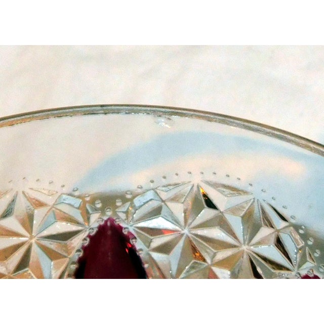 Glass 1950s Ruby Flash Covered Jar For Sale - Image 7 of 8