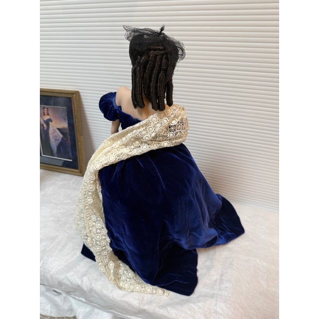 Textile Circa 1998 Franklin Mint "Scarlett's Portrait" Doll For Sale - Image 7 of 12