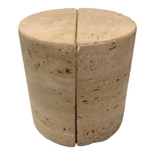 Italian Travertine Bookends For Sale