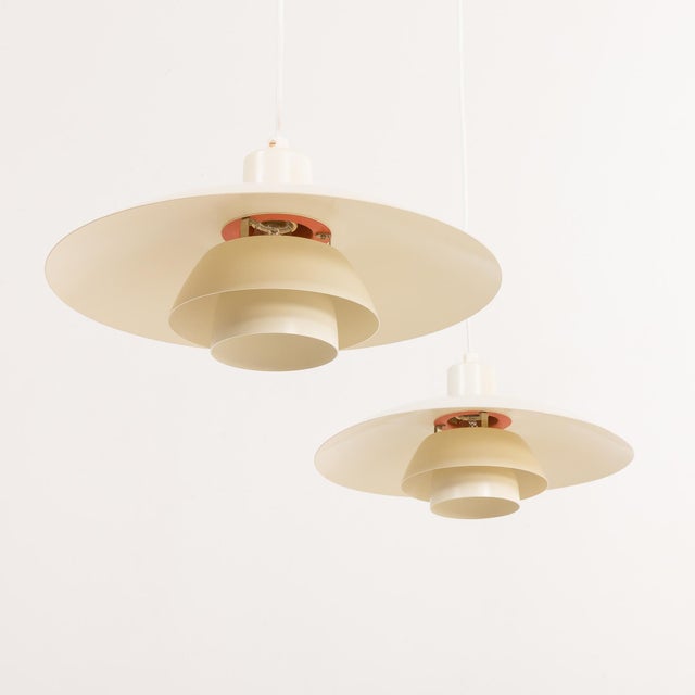 Vintage PH 4/3 Pendant Lamps by Poul Henningsen for Louis Poulsen, Denmark, 1970s, Set of 2 For Sale - Image 6 of 11