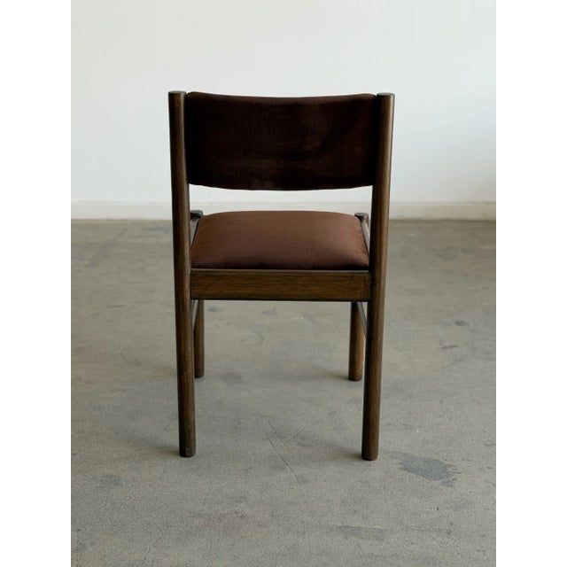 1970s Minimal Dark Brown Mid Century Chairs For Sale - Image 11 of 15