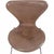 Seven Chairs in Patinated Brown Leather by Arne Jacobsen, 1990s, Set of 6 For Sale - Image 12 of 18
