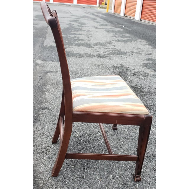 Mid 20th Century Georgian Style Carved Shield Back Dining Chairs Set of 6 For Sale In Washington DC - Image 6 of 10
