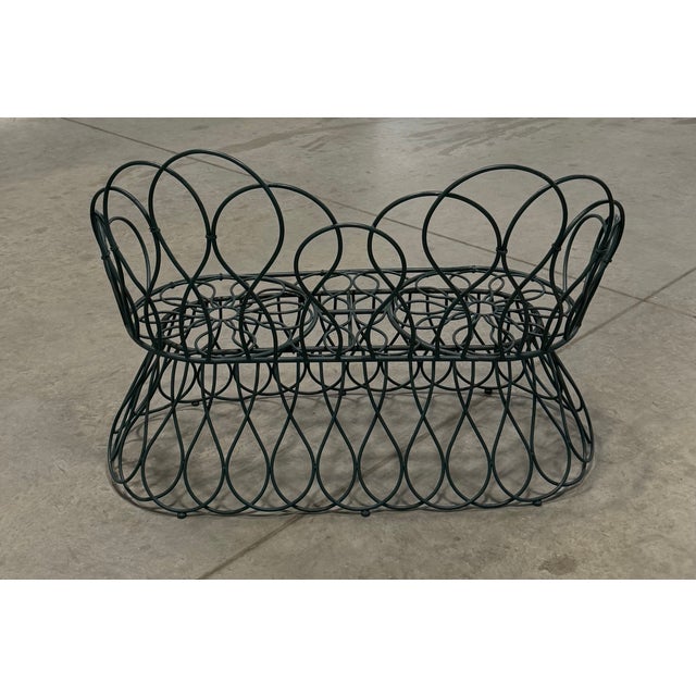 Looped Metal Midcentury Garden Loveseat Bench Settee After Frances Elkins (Per Item, 2 Avail) For Sale - Image 6 of 13