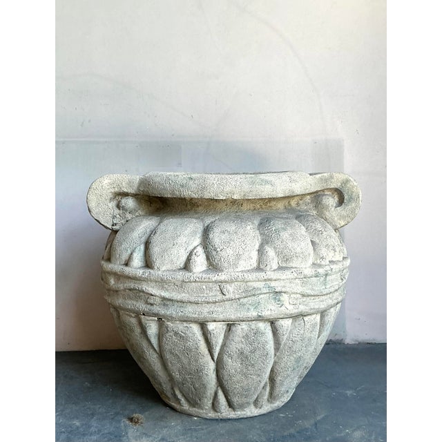 Traditional Vintage Regency Monumental Fiberglass Planter For Sale - Image 3 of 6