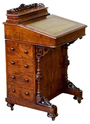 Victorian Walnut Davenport, 1860