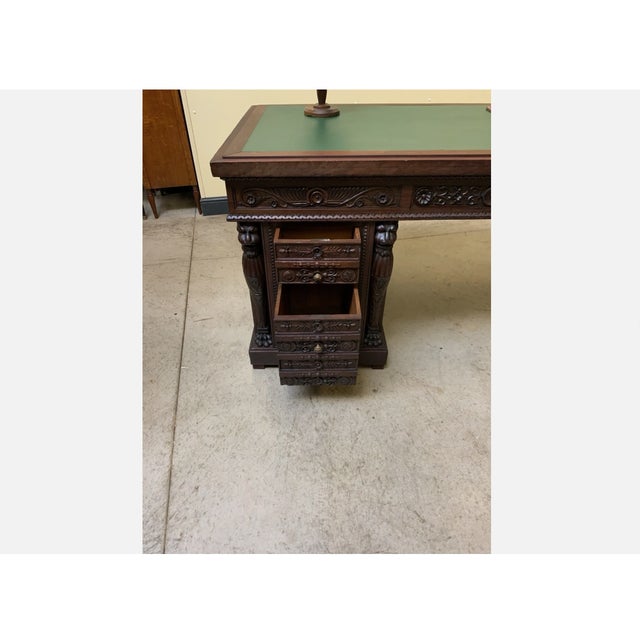 Antique Neo-Renaissance Desk, 1880 For Sale - Image 6 of 16