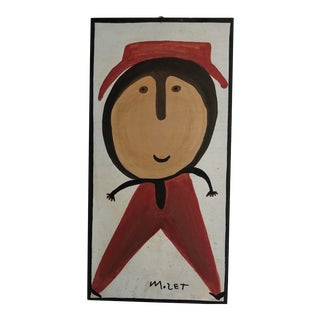 1960s Folk Art Original Oil Painting on Wood by Mose Tolliver For Sale