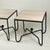 Stone Pair of Tall Iron and Travertine 'Entretoise' Side Tables by Design Frères For Sale - Image 7 of 7