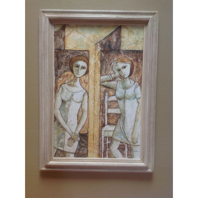 Mid Century Modern Painting by Rossini For Sale - Image 6 of 6