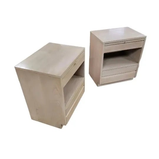 Sligh-Lowry Furniture Co. Mid Century Modern Driftwood Nightstand by Sligh Cross Country Collection - Pair For Sale - Image 4 of 5