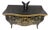 Vintage European Hand-Painted Black & Gold Curved Commode – French Baroque Style For Sale