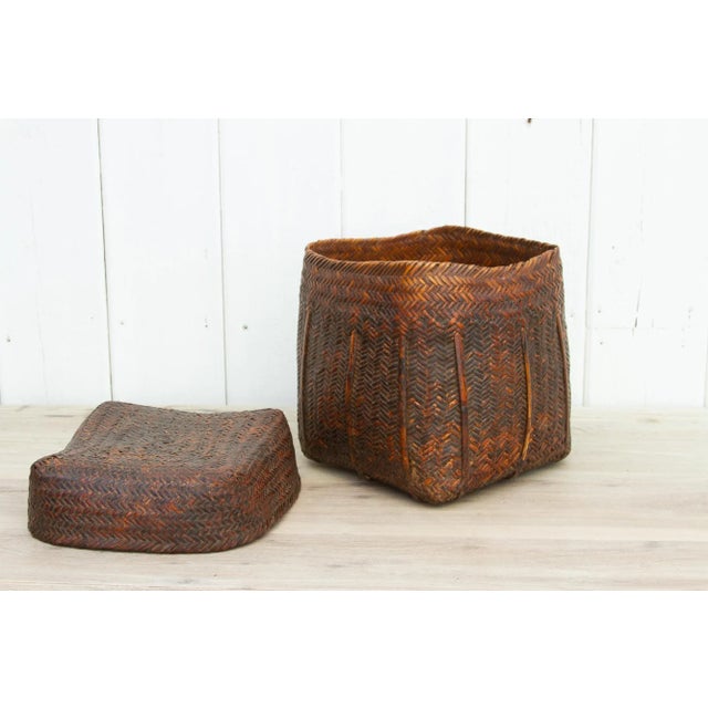 19th Century Fine Antique Tamang Nepalese Rice Basket For Sale - Image 5 of 8