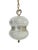 Silver Vintage French Cut Pressed Glass Spheres Pendant Lamp, 1940s For Sale - Image 8 of 10