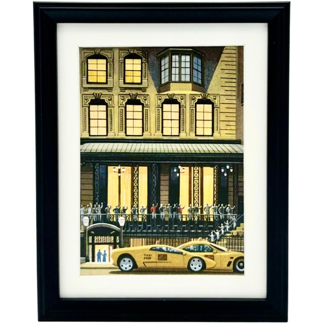 Vintage the 21 Club Nyc Restaurant Framed Postcard For Sale - Image 4 of 9