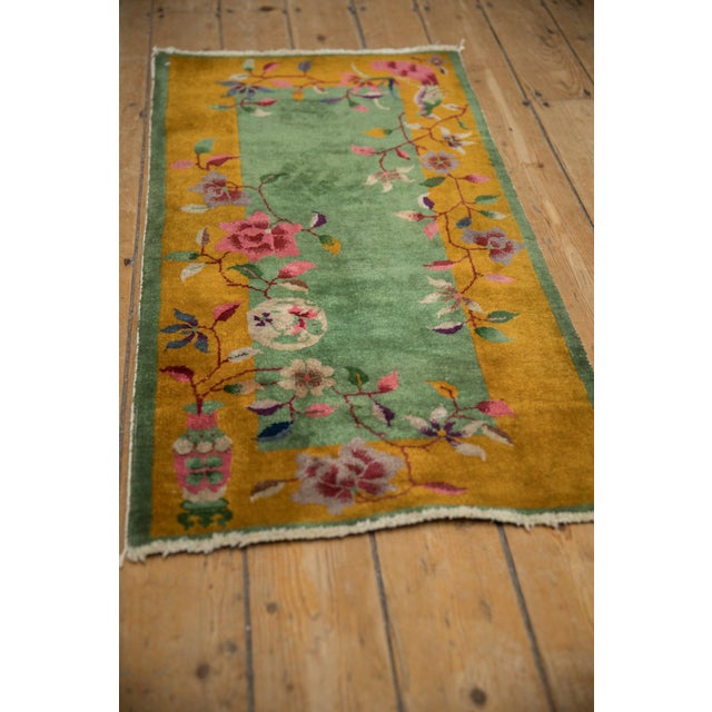 1930s Vintage Nichols Art Deco Rug Runner 1'11" X 3'9" For Sale - Image 5 of 9