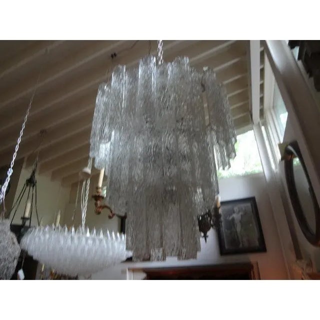 1960's Mid-Century Murano Glass Chandelier-Venini Attributed For Sale - Image 9 of 11