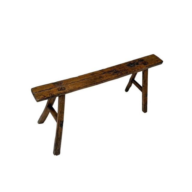 French Rustic Provincial Bench in Pine and Elm, 1950s For Sale - Image 12 of 12