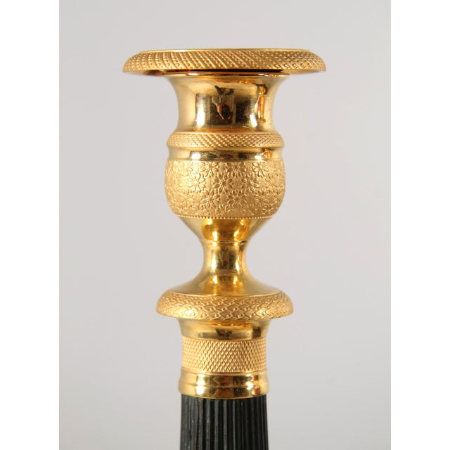 Two antique gilded candlesticks France Gilt bronze circa 1820 Dimensions: Height: 26 cm, diameter: 11 cm : Classic French...