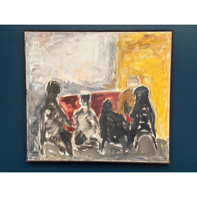Max Bilde, Figure Composition, 1961, Oil Painting on Canvas, Framed For Sale - Image 12 of 18
