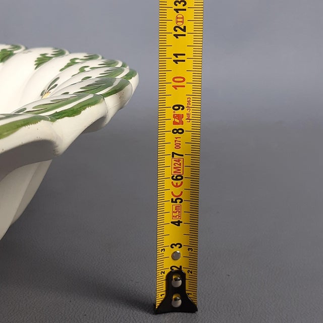 Ceramic Centerpiece with Hand-Painted Flowers from Vecchia Lodi, 1960s For Sale - Image 14 of 15