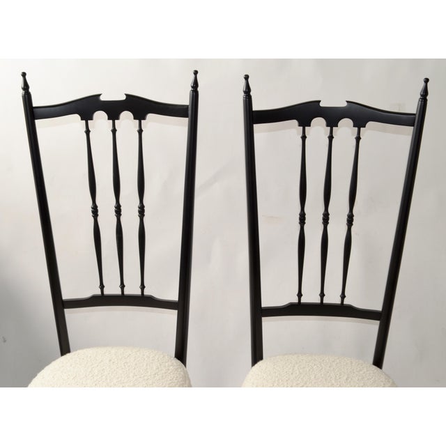 Pozzi & Verga Attributed Mid-Century Modern Sculptural Wooden Side Chairs Italy 1950, Pair For Sale - Image 10 of 17
