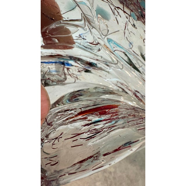 Abstract Mid-Century Murano-Style Spatter or Confetti Art Glass For Sale - Image 3 of 5