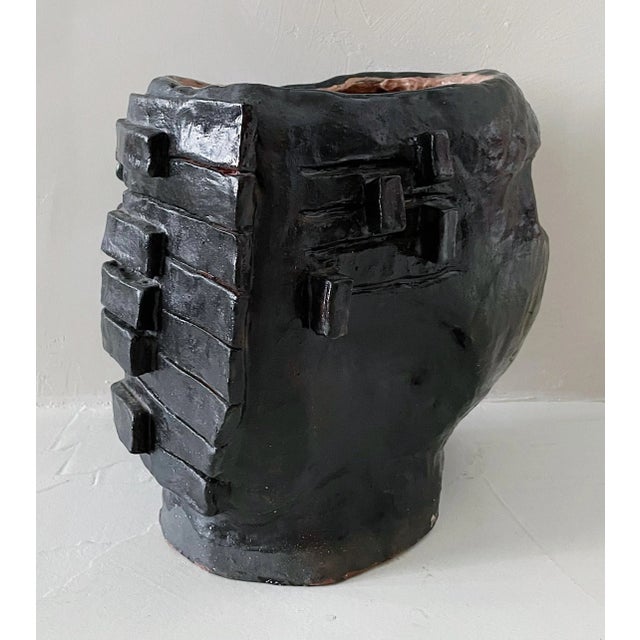 Vintage Brutalist Pottery Bust Sculpture Chairish
