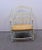 Late 20th Century Country French Mint Green Rush Seat Wingback Chair For Sale - Image 5 of 8