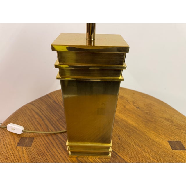 Vintage Brass Table Lamp from Vereinigte Werkstätten München, 1970s For Sale - Image 9 of 13