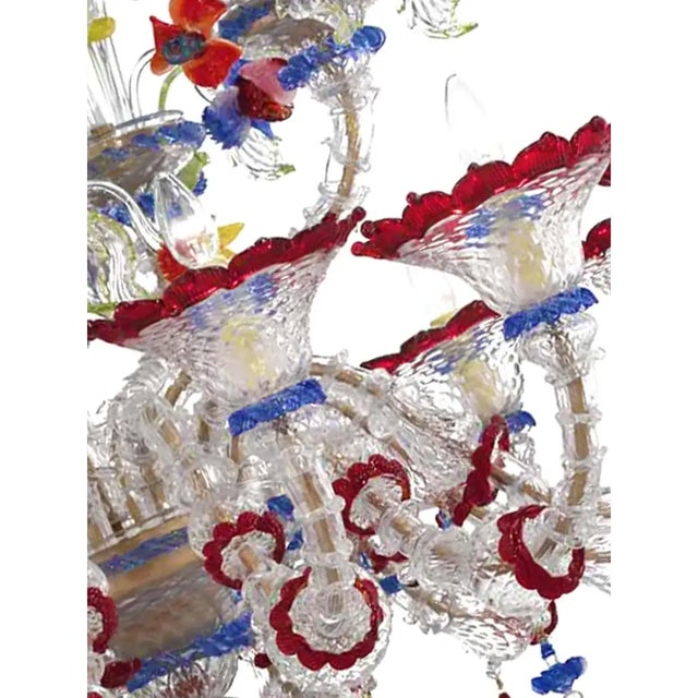 Venetian Imperial Floral Cà Rezzonico Murano Glass Chandelier by Simoeng For Sale - Image 9 of 10