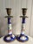 White Antique Sèvres-Style Porcelain & Bronze Hand-Painted Candlesticks Pair Lp Paris For Sale - Image 8 of 12
