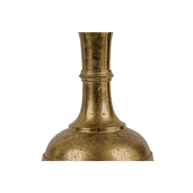 24" Vintage Mid-Century Modern Brass Vase For Sale - Image 4 of 7
