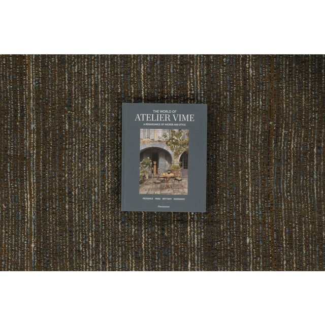 Rug & Kilim’s Contemporary Flatweave in Brown With Blue Abrash Border For Sale - Image 9 of 9
