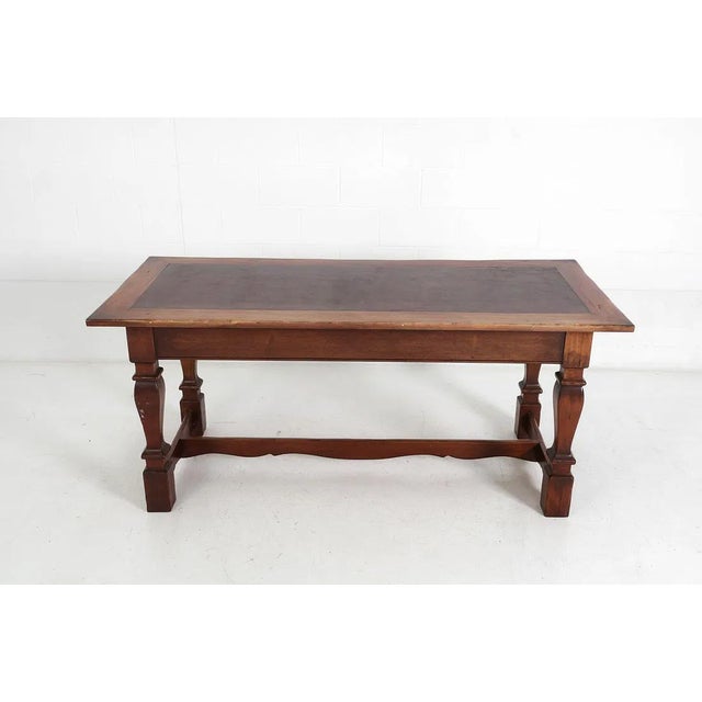 A very nicely hand-made South Cone Home (AKA - South Cone Trading Company) traditional, leather top desk. The desk is...