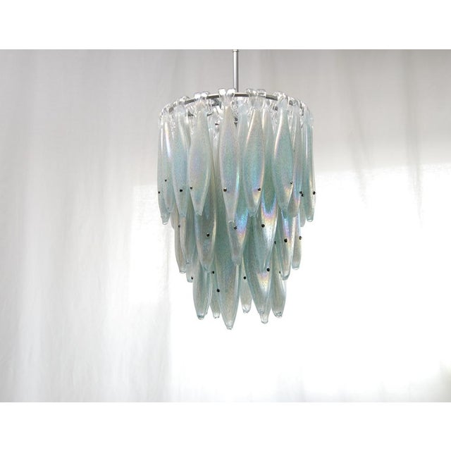 Blue Silver Herring Chandelier by Richard Rooze For Sale - Image 4 of 10
