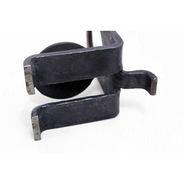 Brutalist Iron Candleholder, 1970s For Sale - Image 6 of 11