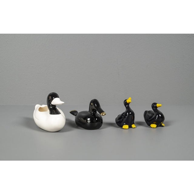 Porcelain Ducks in Black & White, 1970s, Set of 4 For Sale - Image 13 of 14