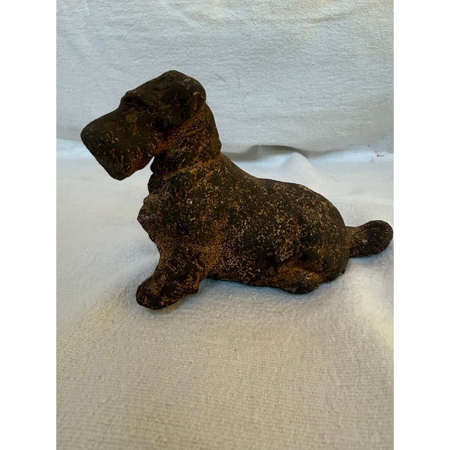 Hubley Manufacturing Company 1930s Cast Iron Very Heavy Hubley Terrier For Sale - Image 4 of 11