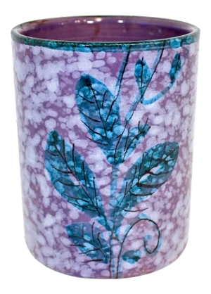 Mid Century Hand Painted Italian Ceramic Vase
