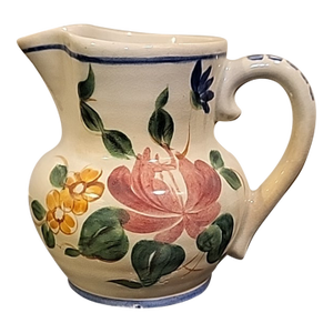 1940s Red Wing Pottery MCM Creamer Botanical