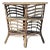 Vintage Coastal Bent Rattan Side Table For Sale