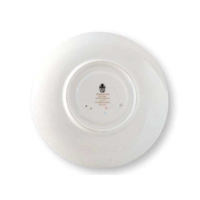 Mid 20th Century Wedgwood Florentine Soup Coupes/Saucers For Sale - Image 5 of 5